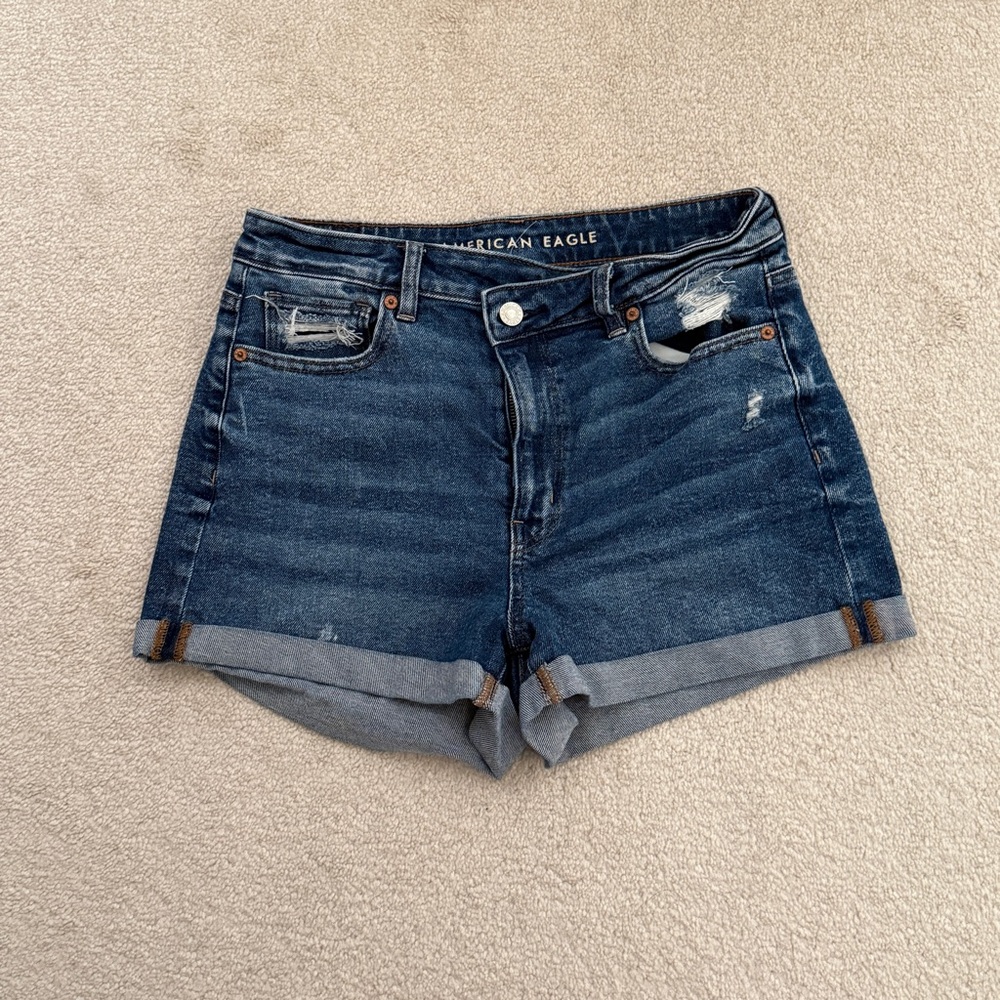 AE medium crossover denim shorts